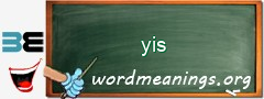 WordMeaning blackboard for yis